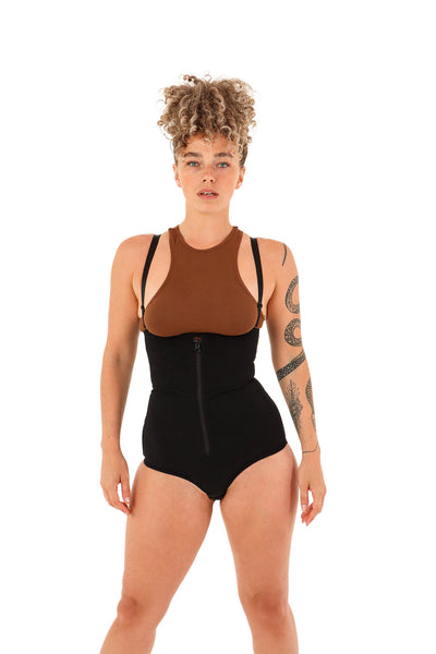Corset Zip Shapewear- Black